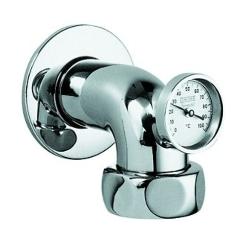 Grohe Abgangsbogen 12448 Ausladung 90mm mit Thermometer 2"x1 1/2" chrom