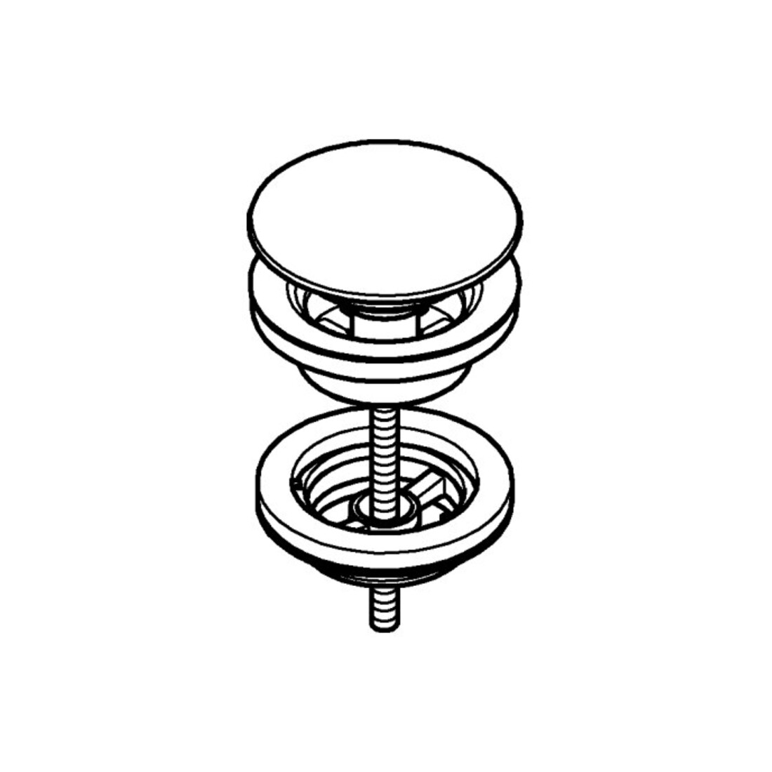 Grohe Ablaufgarnitur 65807 hard graphite hard graphite