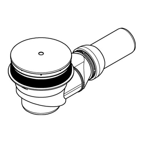 Grohe Ablaufgarnitur Universal d= 11,2cm, Abgang waagerecht, weiß