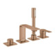 Grohe Allure 4 trous combinaison baignoire, montage sur banc carrelé, warm sunset brossé-1