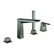 Grohe Allure Brilliant 4 trous combinaison baignoire P. C. levier avec insert, graphite dur brossé