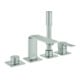 Grohe Allure combinaison baignoire 4 trous, montage sur banc de carrelage, supersteel-1