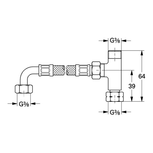 Grohe Anschluss-Set für Grohtherm Micro chrom