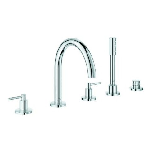 Grohe Atrio combinaison baignoire 5 trous avec poignée levier, chrome