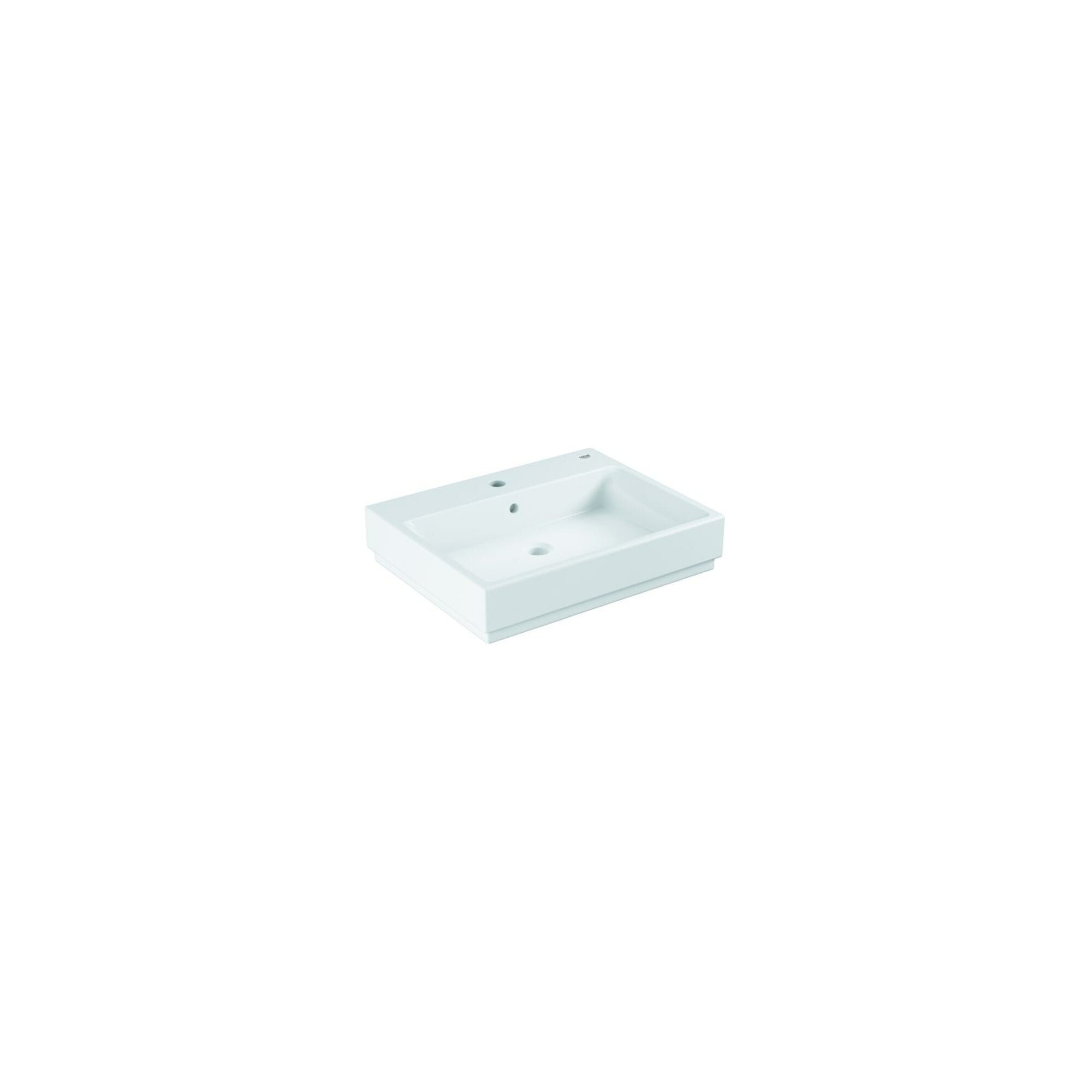 Grohe Aufsatzwaschtisch Cube Keramik 60cm, 1 HL m ÜL, Rücks gla, alwe PureGua