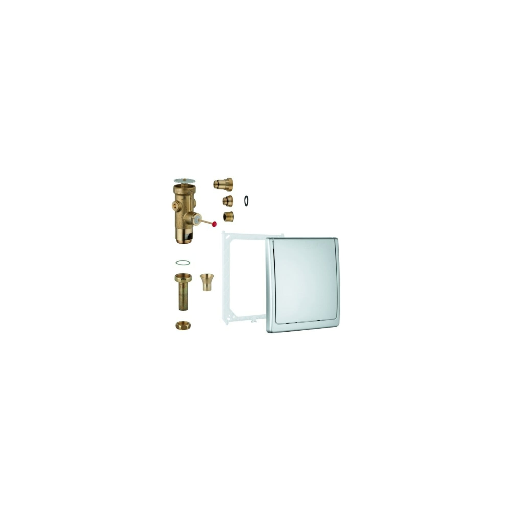 Grohe Austausch-WC-Druckspüler 3/4", o Vorabs, 6-9 l einstellb., chr