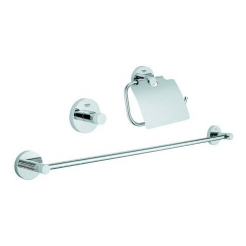 Grohe Bad-Set Essentials Chrom, 3 in 1, verdeckte Befestigung