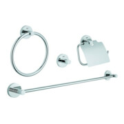 Grohe Bad-Set Essentials Chrom, 4 in 1, verdeckte Befestigung