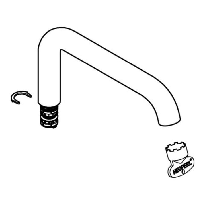 Grohe Bec de canalisation 13375 pour mitigeur lavabo Essence XL supersteel