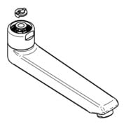 Grohe Bec en fonte 440453 177mm pour robinetterie murale Eichelberg chrome-3