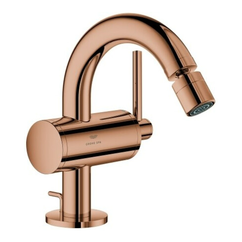 Grohe Bidet-Einhebelmischer Atrio 1/2", Ablaufgarnitur, warm sunset