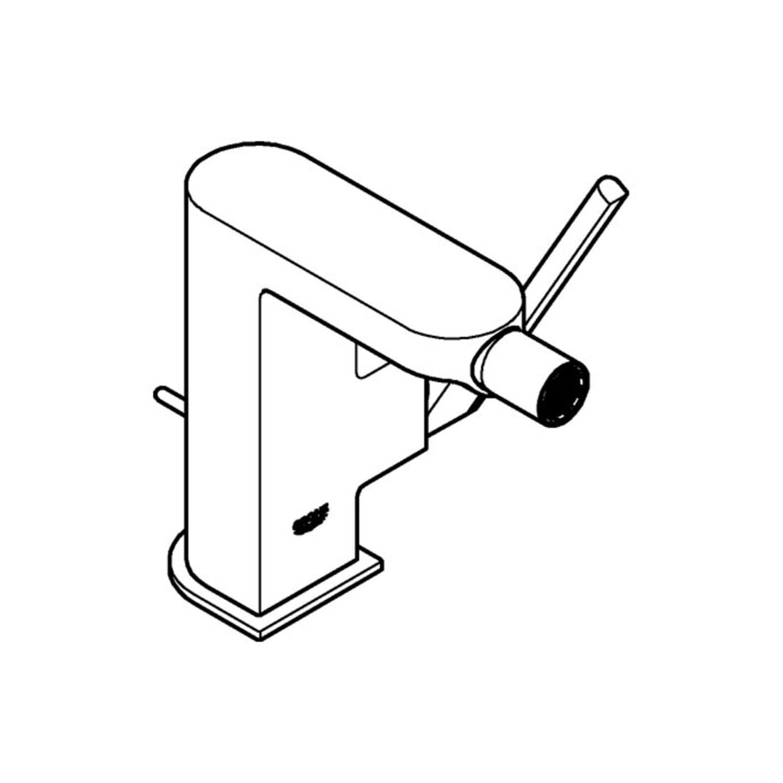 Grohe Bidet-Einhebelmischer PLUS 1/2", Ablaufgarnitur, chrom