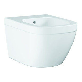 Grohe Bidet mural Euro céramique blanc alpin, 1 trou mitigeur avec trop-plein