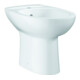 Grohe Bidet sur pied Bau céramique alp-we, 1 trou avec trop-plein, avec kit de fixation-1