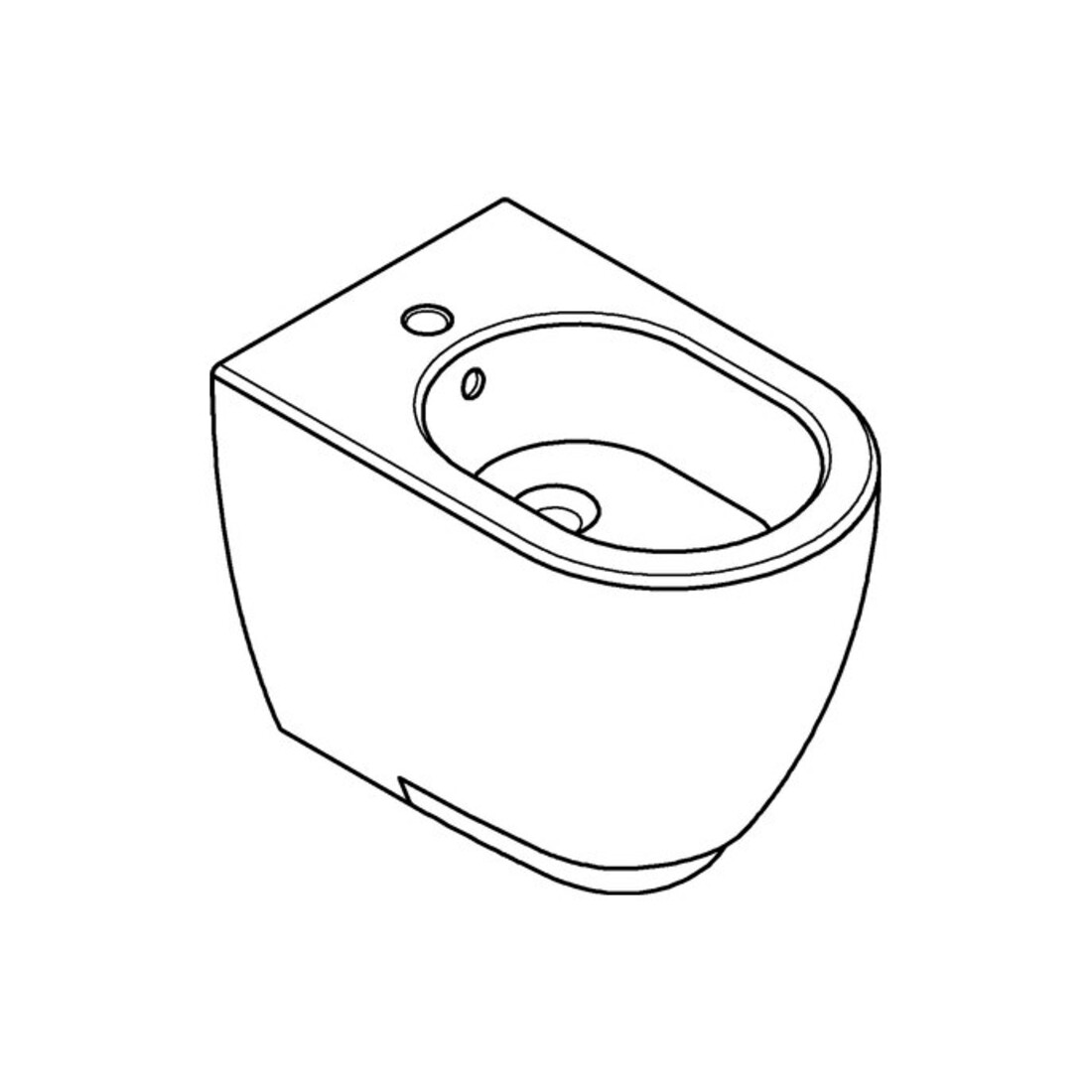 Grohe Bidet sur pied Essence céramique alp-we PureGuard, 1 trou avec trop-plein