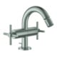 Grohe Bidet-Zweigriff-Armatur Atrio 1/2", mit Kreuzgriffen, supersteel-1