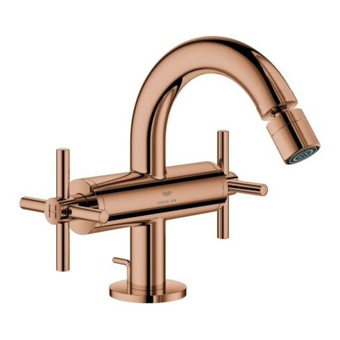 Grohe Bidet-Zweigriff-Armatur Atrio 1/2", mit Kreuzgriffen, warm sunset