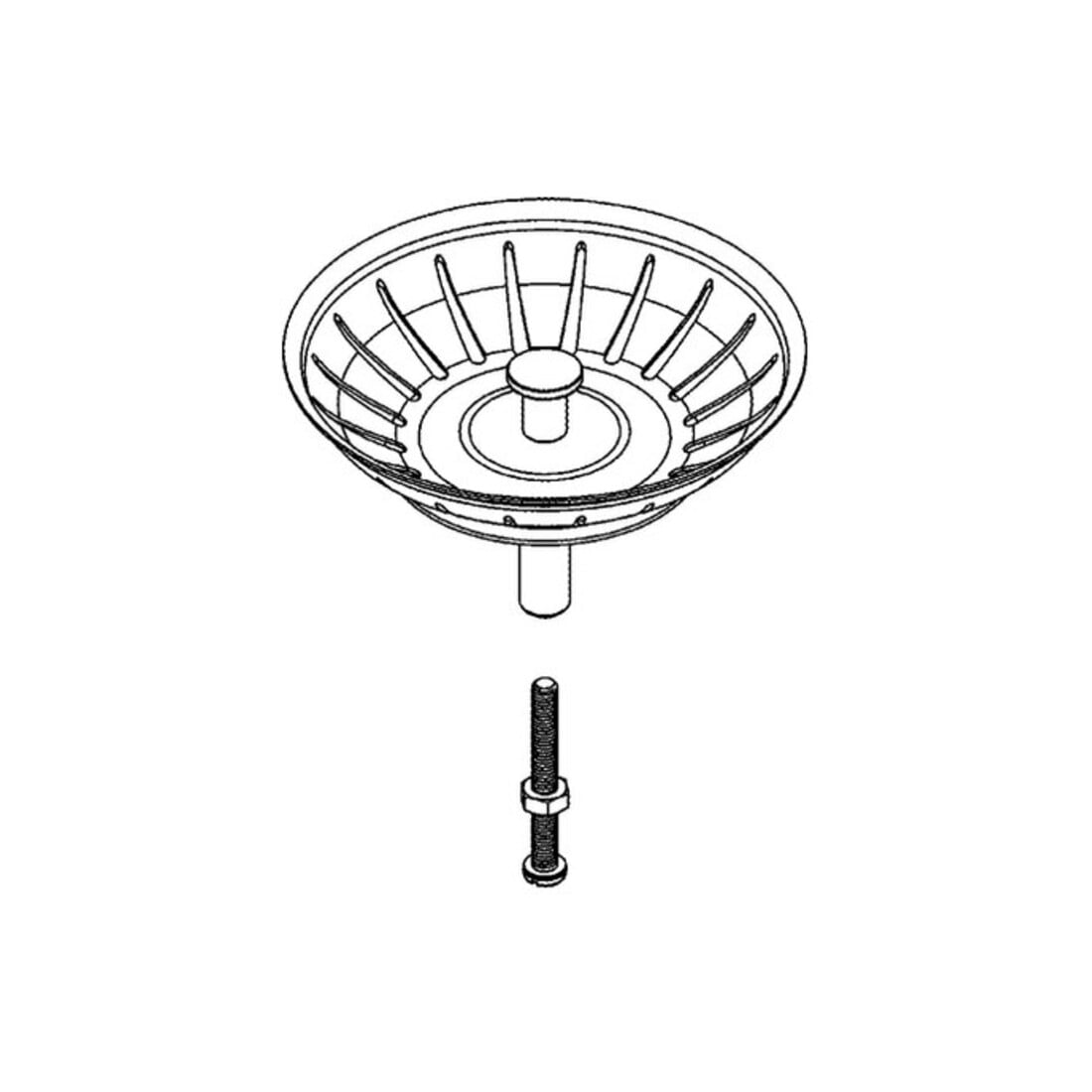 Grohe Bouchon 42576 pour évier de cuisine en acier inoxydable