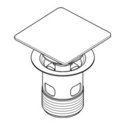 Grohe Bouchon de vidange avec calice, graphite dur brossé-3