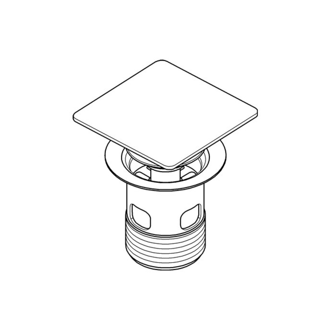 Grohe Bouchon de vidange avec calice, graphite dur brossé