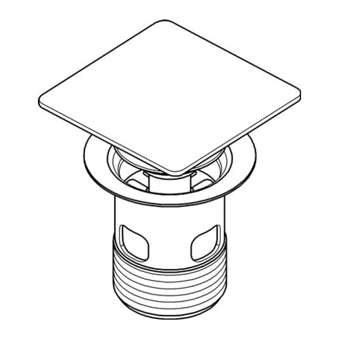 Grohe Bouchon de vidange avec calice, graphite dur brossé