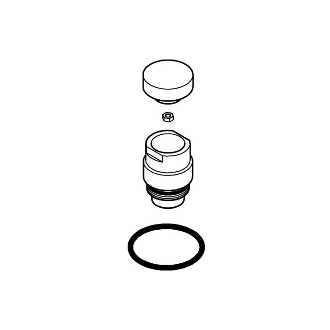 Grohe Bouton de commutation 48411 chrome