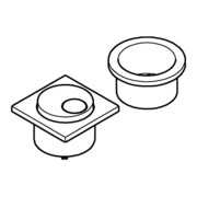 Grohe Bouton-poussoir 49538 pour réservoir WC à poser chrome-3