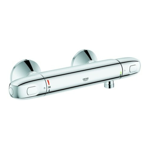Grohe Brause-Thermostat Grohtherm 1000 cr, DN 15, QuickFix S-Anschl., Wandmont.