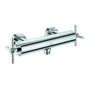 Grohe Brause-Zweigriff-Armatur Atrio 1/2", m Kreuzgriffen, Wandmontage, chrom