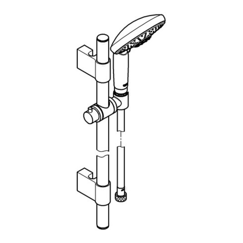 Grohe Brausegarnitur Classic RAINSHOWER Handbrause 130 mm chrom
