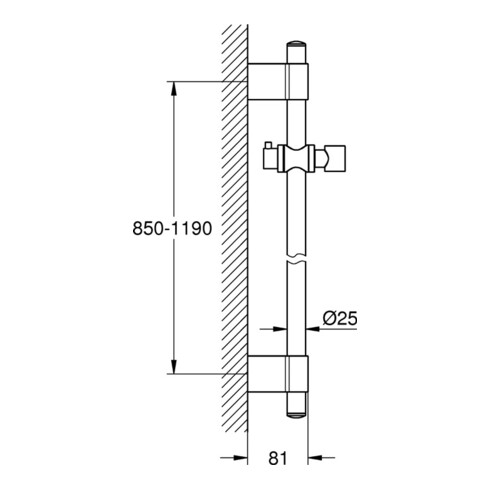 Grohe Brausestange 1150 mm chrom