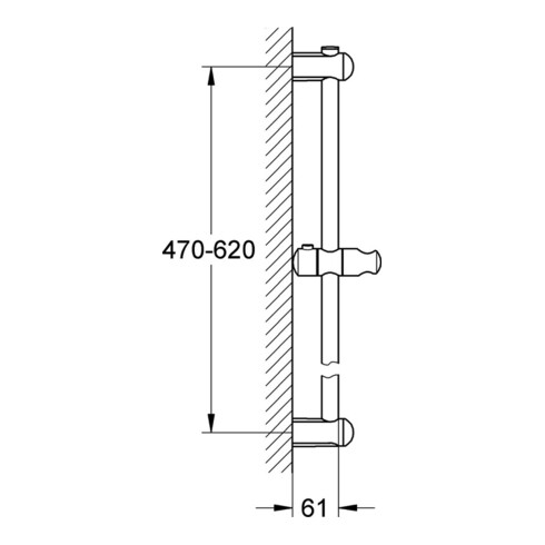 Grohe Brausestange EUPHORIA 600 mm chrom