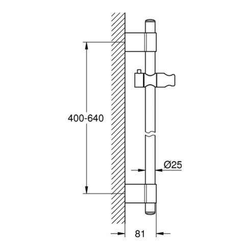 Grohe Brausestange POWER&SOUL 600 mm chrom