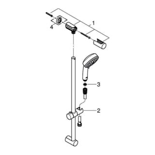 Grohe Brausestangenset 100 COSMOPOLITAN TEMPESTA 2 Strahlarten chrom