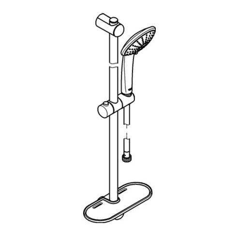 Grohe Brausestangenset EUPHORIA 110 Massage 3 Strahlarten Cool Sunrise