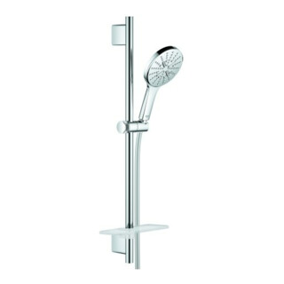 Grohe Brausestangenset Rainshower SmartActive 130 chrom, Brausestange 60cm, 3 Strahlarten