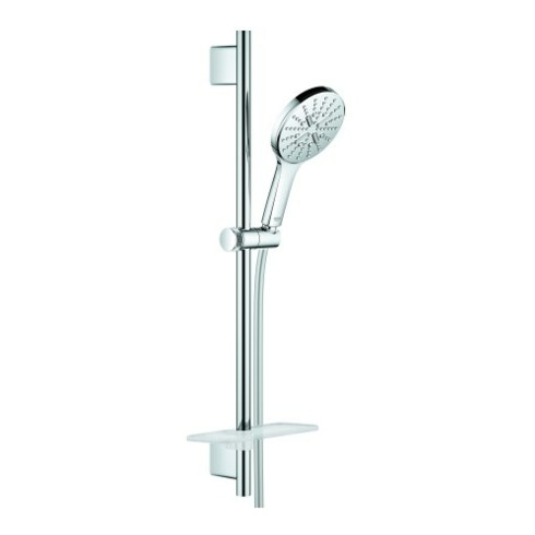 Grohe Brausestangenset Rainshower SmartActive 130 chrom, Brausestange 60cm, 3 Strahlarten