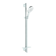 Grohe Brausestangenset Rainshower SmartActive 150 Stange 90cm, 3 Strahlarten, moon white