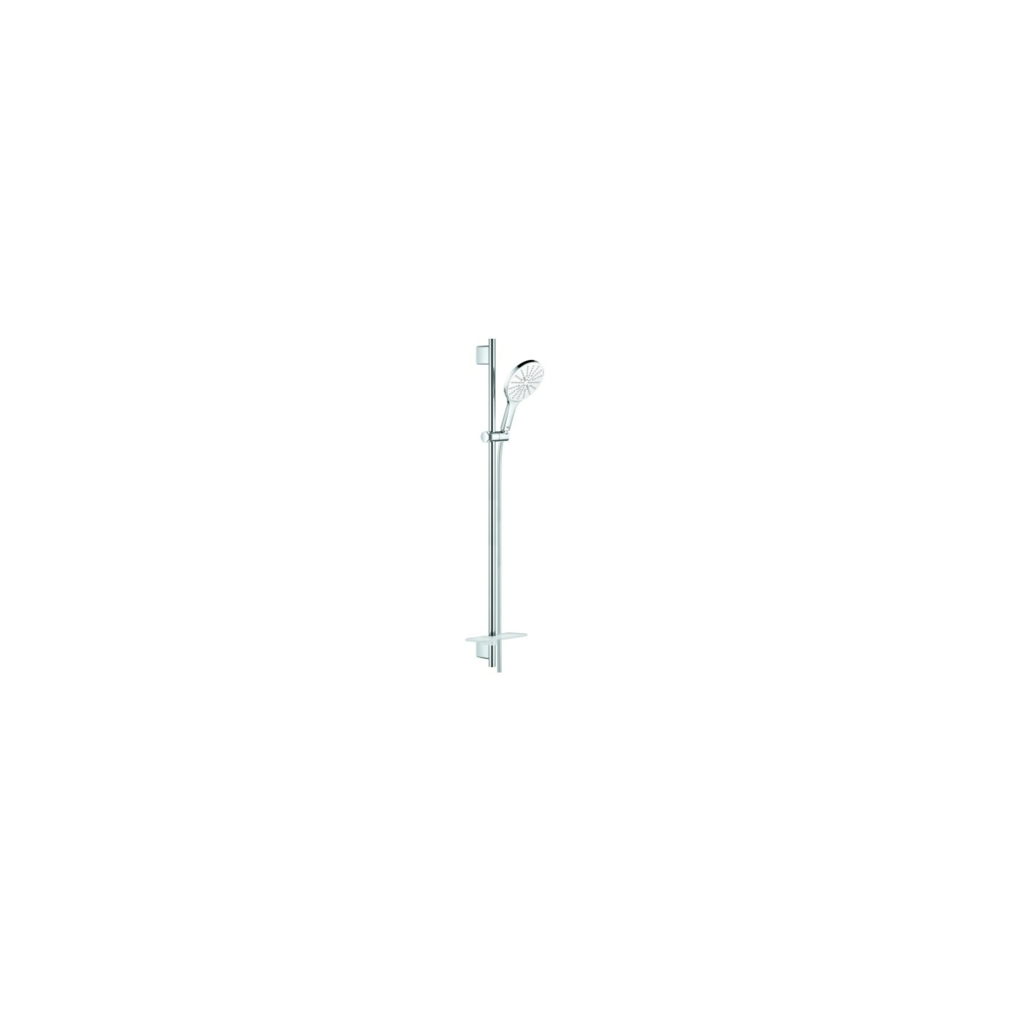 Grohe Brausestangenset Rainshower SmartActive 150 Stange 90cm, 3 Strahlarten, moon white