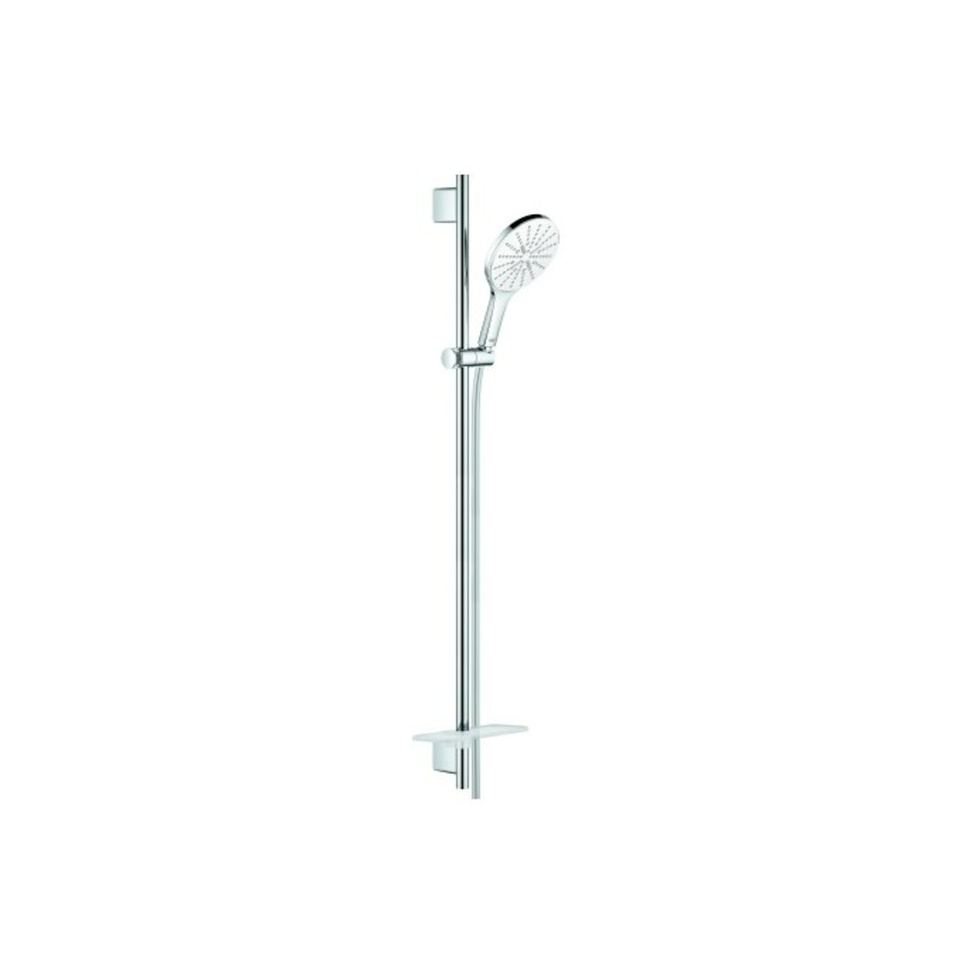 Grohe Brausestangenset Rainshower SmartActive 150 Stange 90cm, 3 Strahlarten, moon white