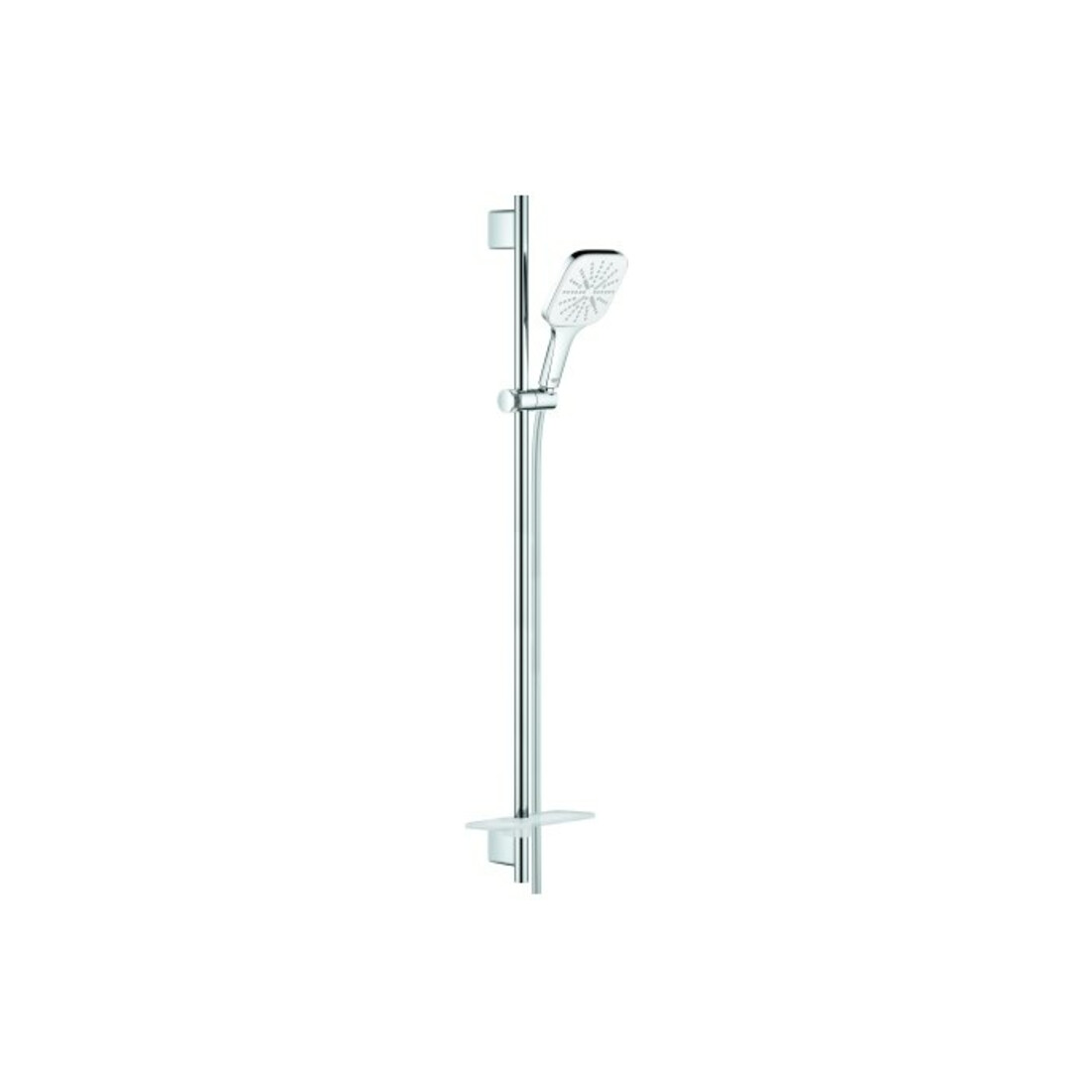 Grohe BrG Rainshower SmartActive130 Cube Barre de douche 90 cm, blanc lune