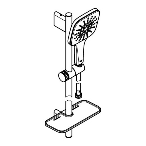 Grohe BrG Rainshower SmartActive130 Cube Stg 90cm, m EcoJoy 9,5 l/m Begr., m wh.