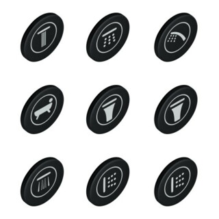 Grohe Caches symboles SmartControl pour robinetterie encastrée, granit