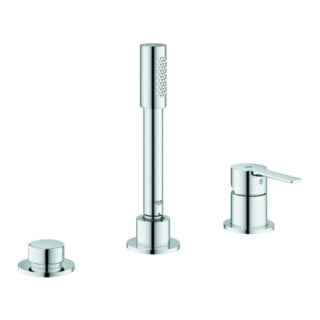 Grohe Combinaison baignoire 3 trous Lineare sans bec, chrome