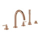 Grohe Combinaison baignoire 5 trous Atrio avec levier, warm sunset-1