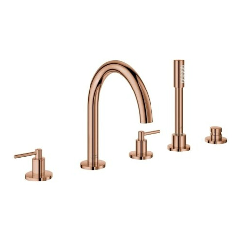 Grohe Combinaison baignoire 5 trous Atrio avec levier, warm sunset