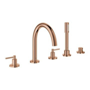 Grohe Combinaison baignoire 5 trous Atrio avec levier, warm sunset