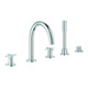 Grohe Combinaison baignoire 5 trous Atrio avec poignées croisées, chrome-1