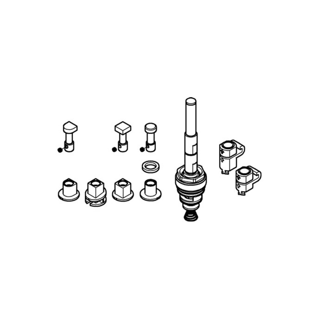Grohe Commutateur 48445 pour UP-EHM Baignoire 50mm graphite dur brossé
