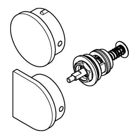 Grohe Commutateur 48451 pour EHM baignoire montage mural et au sol nickel brossé